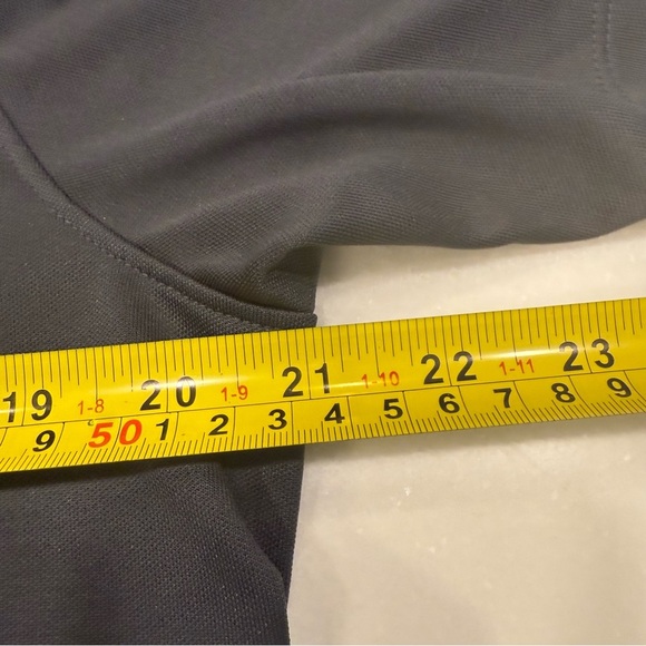 J Lindeberg Men's Performance Polo Shirt Dark Grey Neon Green Logo Sz L NWOT - Picture 8 of 11